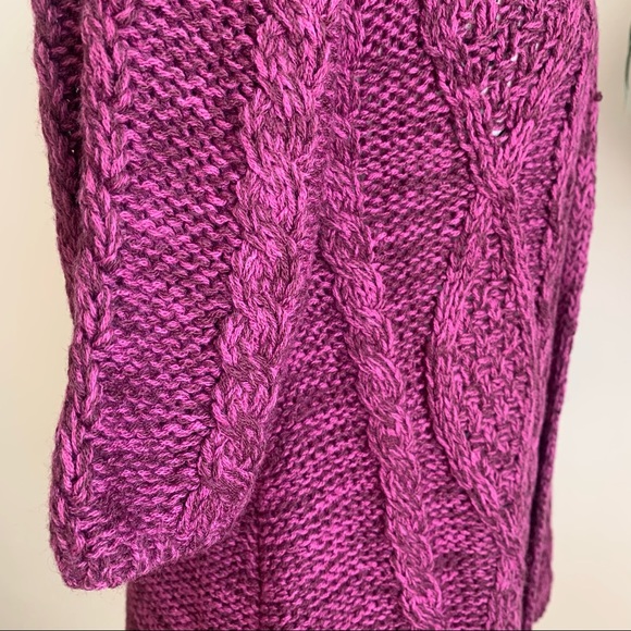 Pink Cardigan Knit 3/4 Sleeve Cardigan Fuchsia Sz M - Picture 11 of 16